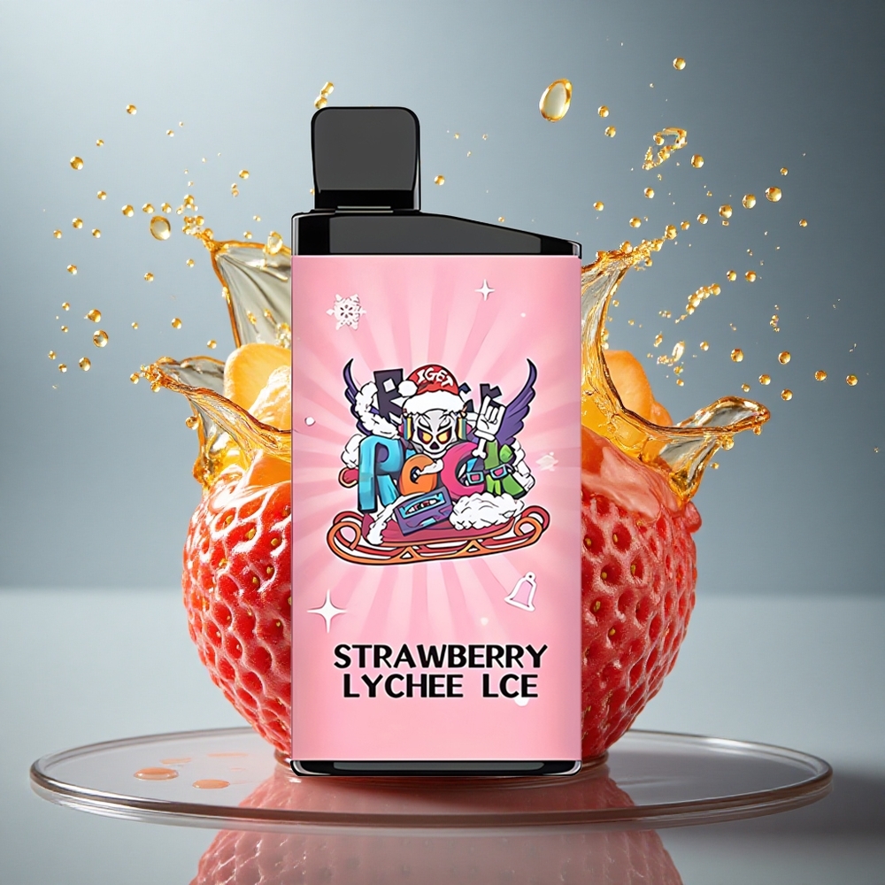 IGET Bar 3500 Puffs Aardbei Lychee IJs 1400 mAh Mesh Coil