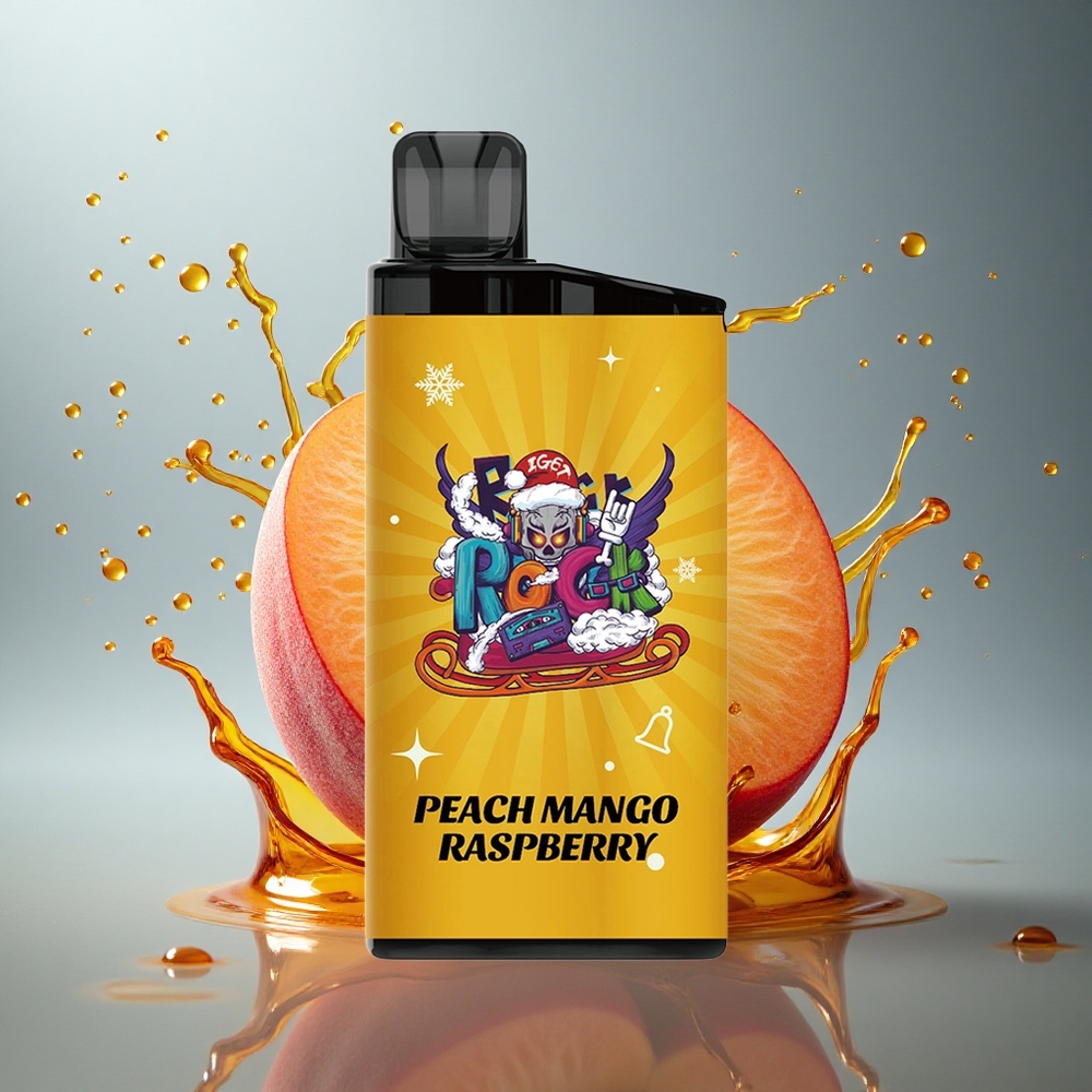 IGET Bar 3500 Puffs Perzik Mango Framboos 1400 mAh Mesh Coil