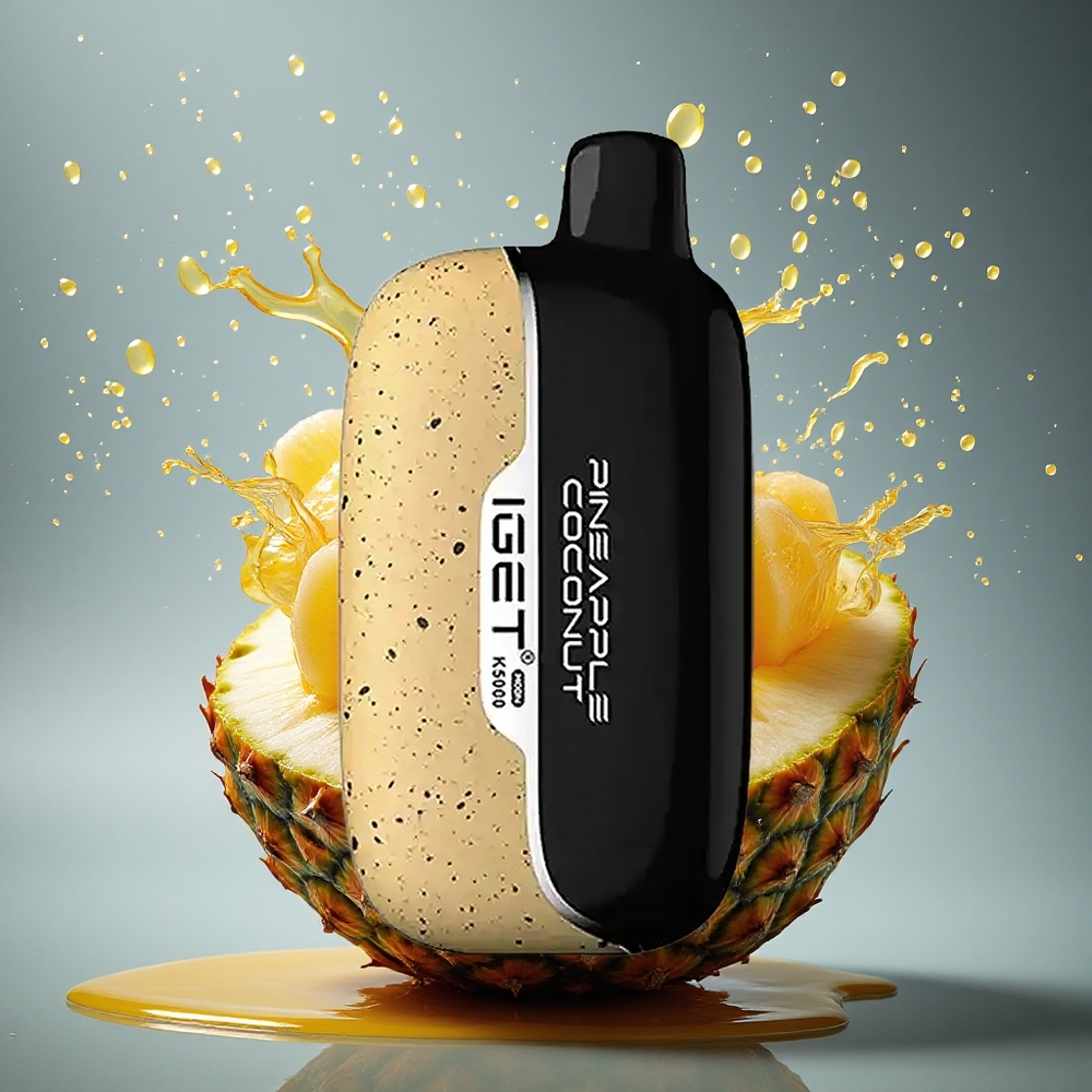 IGET Moon K5000 Puffs Ananas Kokosnoot 81.5g PC Mesh Coil 1.35 Ohm