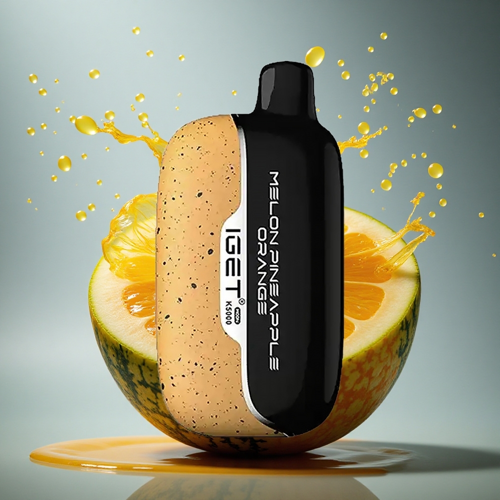 IGET Moon K5000 Puffs Meloen Ananas Sinaasappel 81.5g Mesh Coil 1.35 Ohm