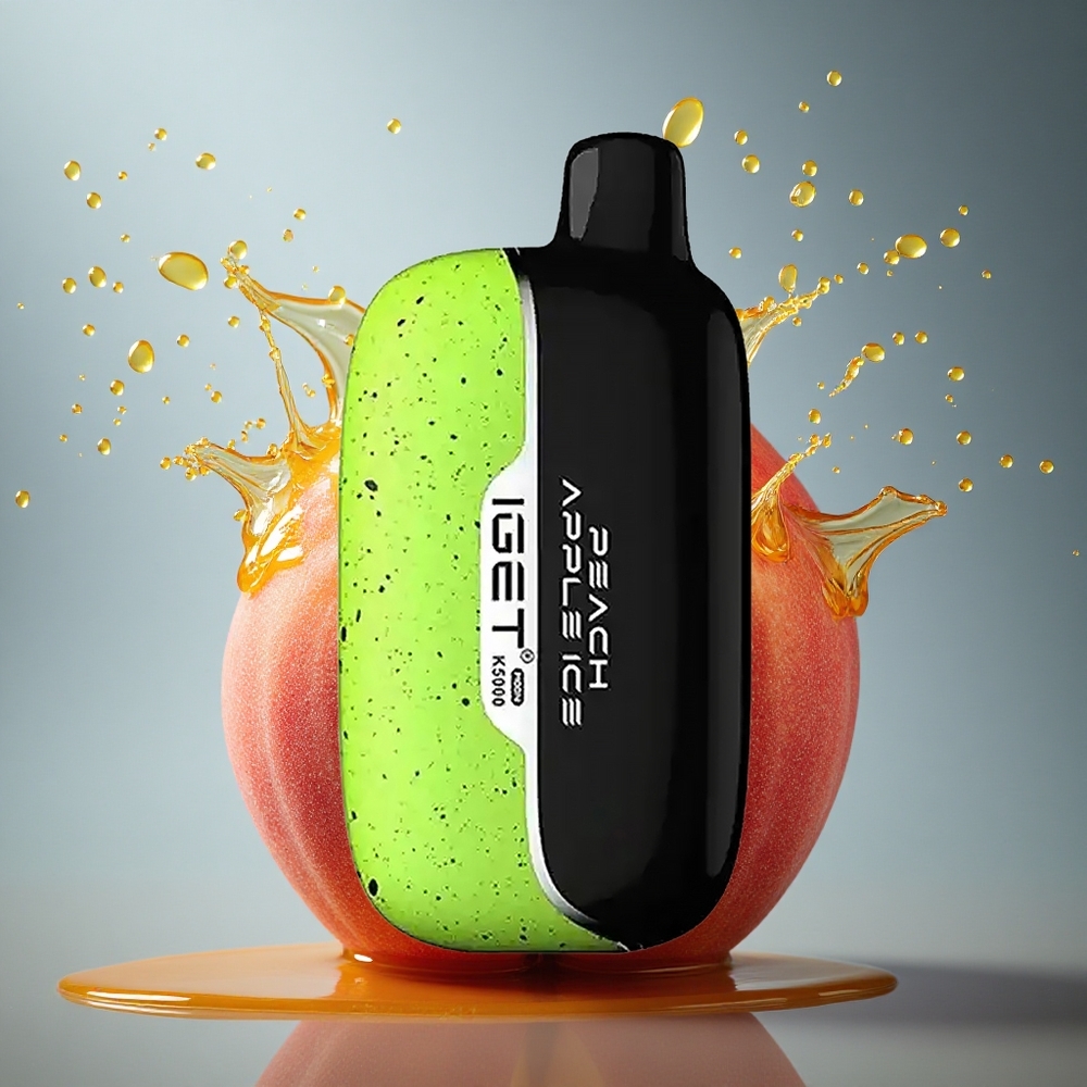 IGET Moon K5000 Puffs Perzik Appel PC Mesh Coil 1.35 Ohm