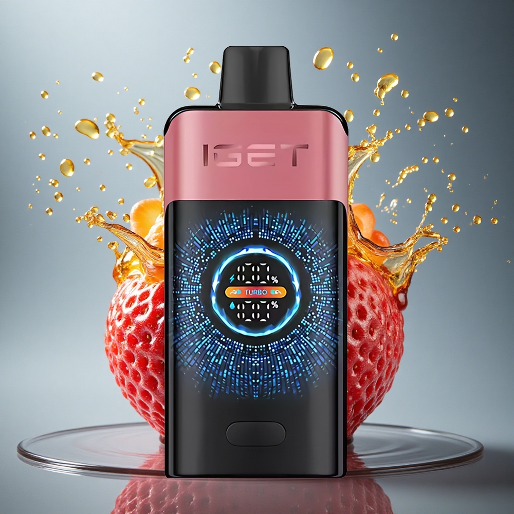 IGET ONE 12000 Puffs Aardbei Granaatappel IJs met 2700 mAh Batterij en Dual Mesh Coil