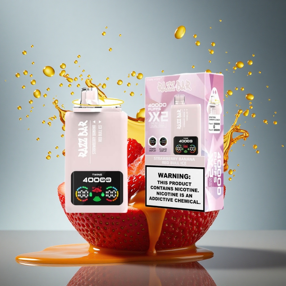 Razz Bar 40000 Puffs Aardbei Banaan - Type-C 650mAh 5% Nicotine