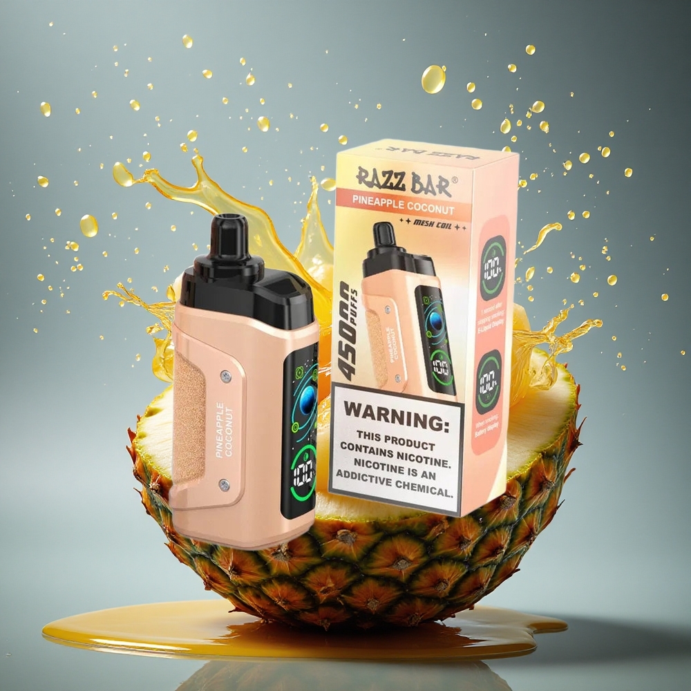 Razz Bar 45000 Puffs Ananas Kokosnoot 1.0 Ohm Mesh 650 mAh