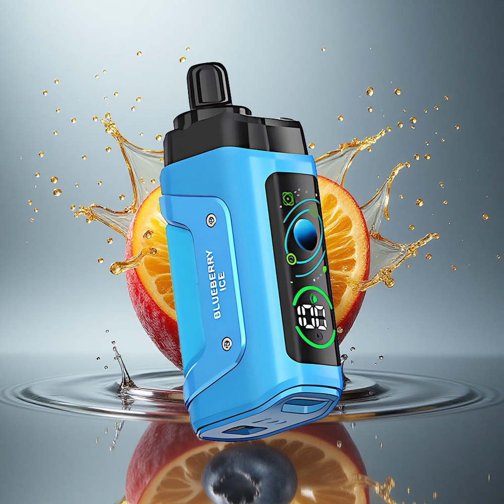 Razz Bar 45000 Puffs Blauwe Bes IJs met Mesh Coil en 20 mg/ml Nicotine
