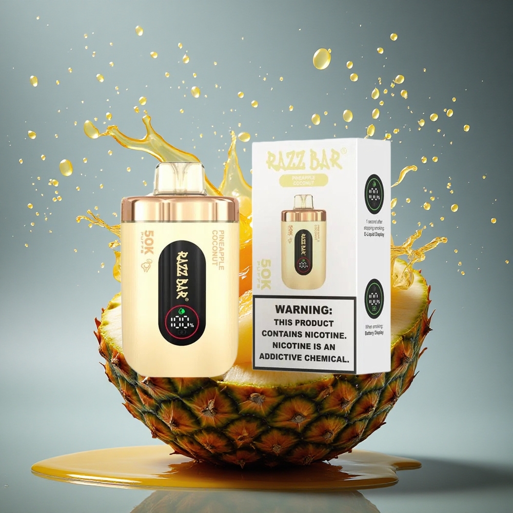 Razz Bar 50K Puffs Ananas Kokos 2% Nicotine 650mAh