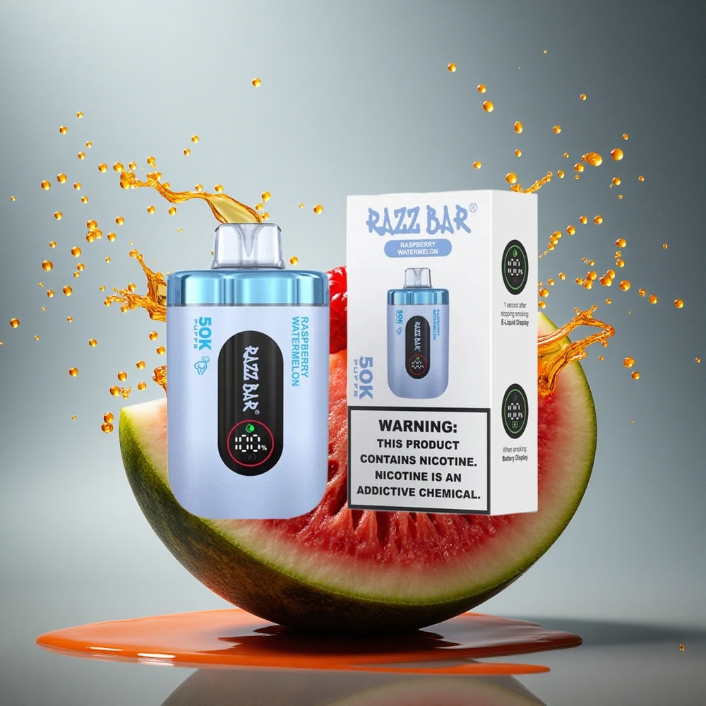 Razz Bar 50K Puffs Framboos Watermeloen 2% Nicotine 650mAh