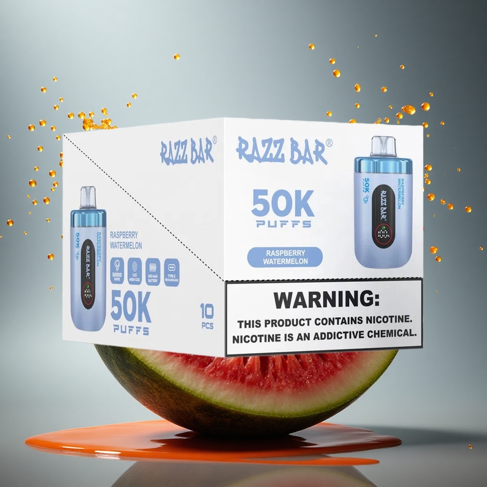 Razz Bar 50K Puffs Framboos Watermeloen 2% Nicotine 650mAh