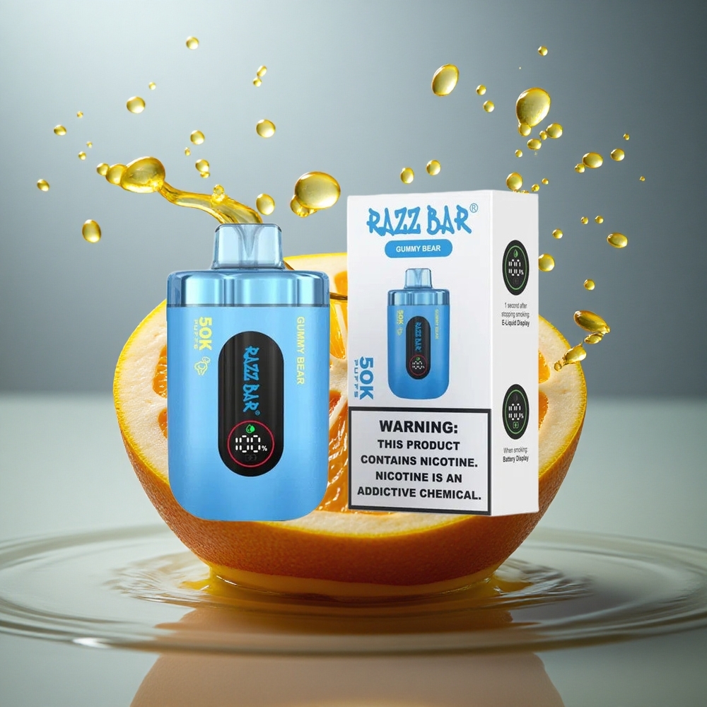 Razz Bar 50K Puffs Gummy Bear Mesh Ohm 650mAh Nicotine 2%