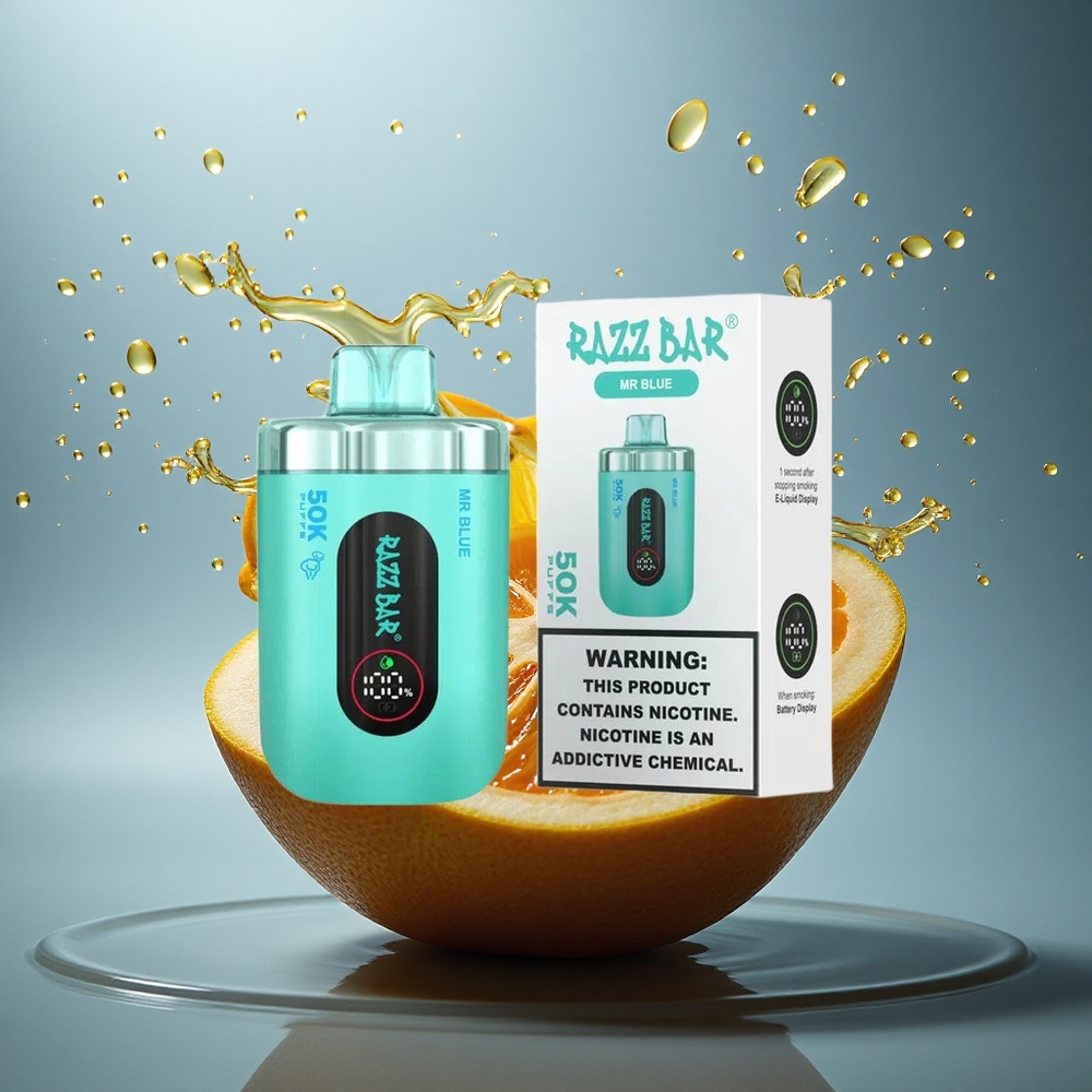 Razz Bar 50K Puffs Meneer Blauw 650 mAh 2% Nicotine Wegwerp Vape