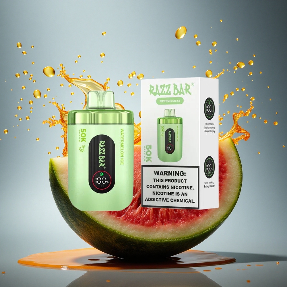 Razz Bar 50K Puffs Watermeloen IJs 650 mAh 2% nicotine