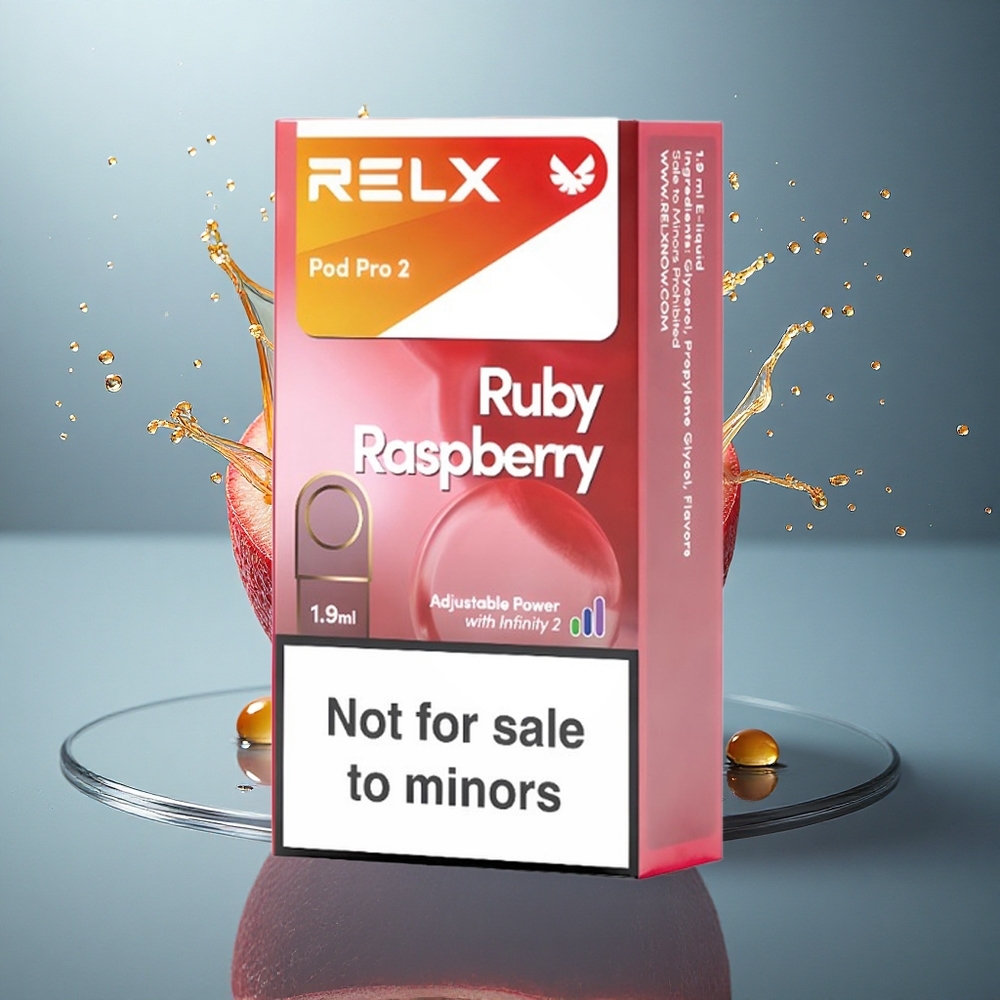 Relx Pod Pro 2 Vape Device Blauwe Framboos 0mg/ml met 1,9ml capaciteit en 3 spanningsstanden