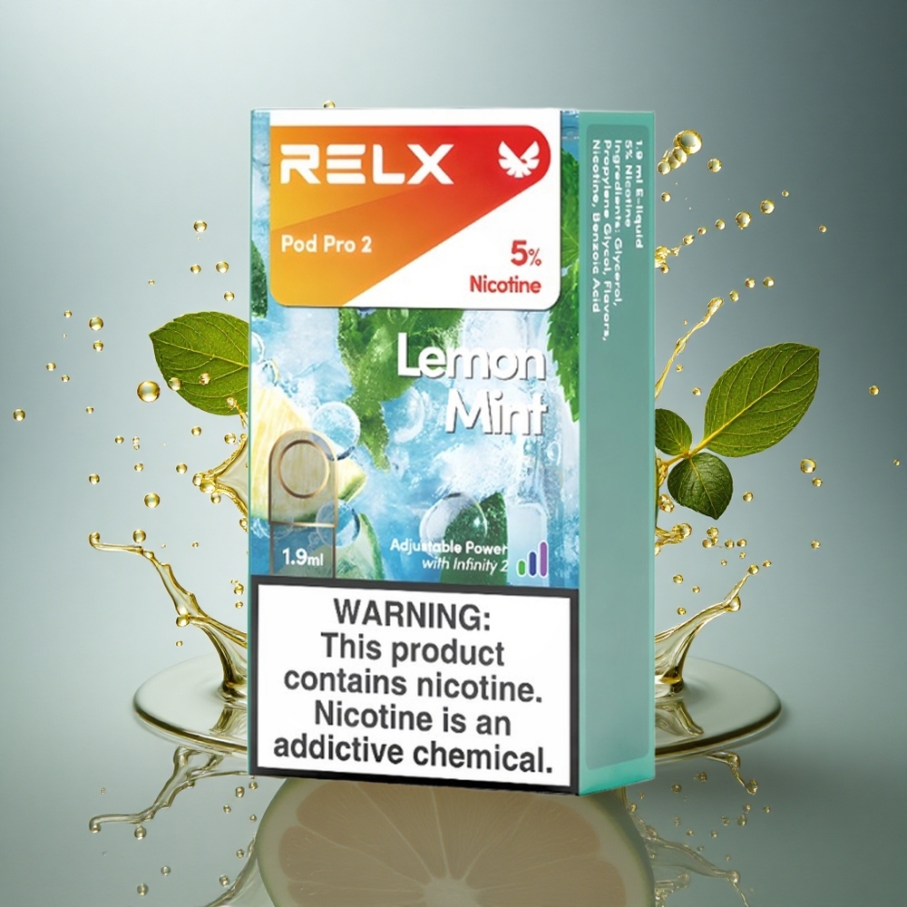 Relx Pod Pro 2 Vape Device Citroen Munt 50mg/ml Nicotine - 1.9ml Capaciteit - 3 Voltage Standen