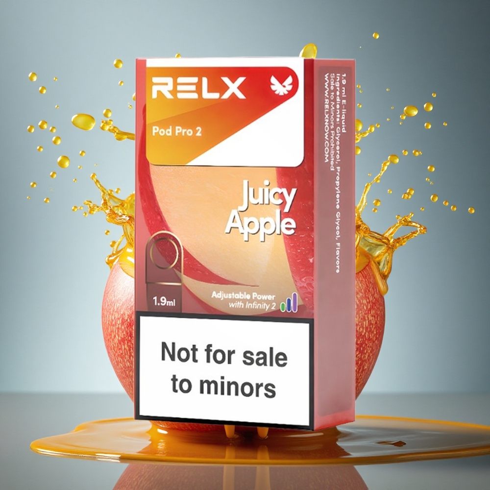 Relx Pod Pro 2 Vape Device Sappige Appel 0mg/ml met 1.9ml Capaciteit en 3 Spanningsstanden