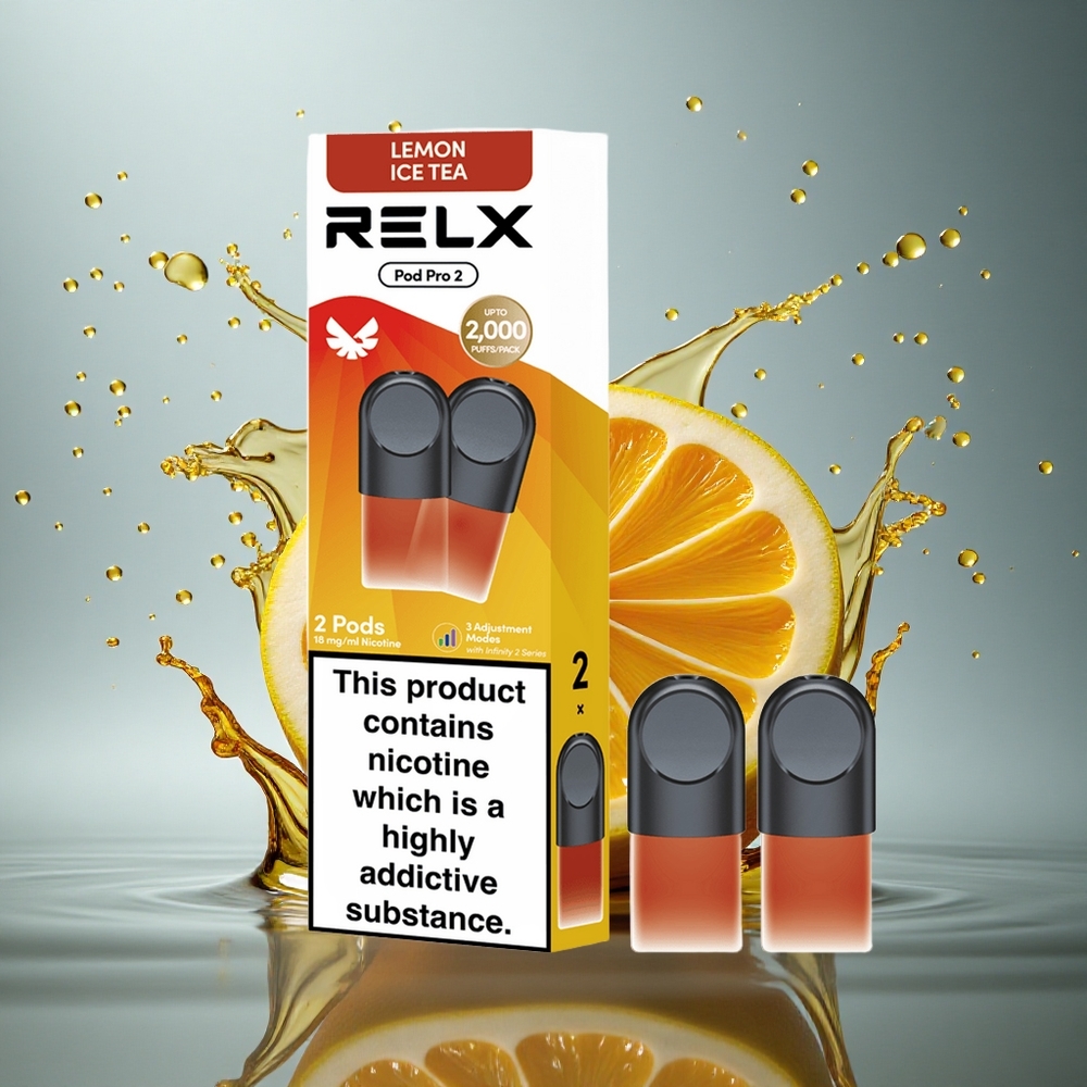 Relx Pod Pro 2 Vape Device Thee-Citroen IJsthee 18mg/ml 1.9ml 3 Spanningsstanden