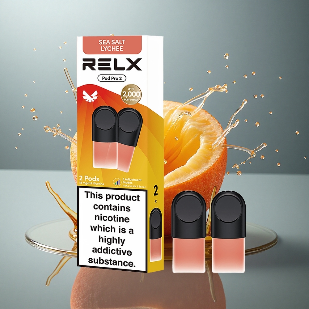 Relx Pod Pro 2 Vape Device Zeezout Lychee 18mg/ml Nicotine - 1.9ml Capaciteit, 3 Spanningsstanden
