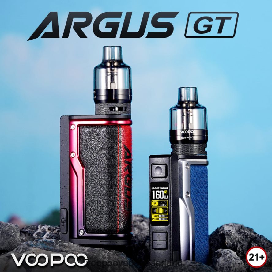 VOOPOO Vape Amsterdam - VOOPOO ARGUS GT box mod-kit 06402013 zwart blauw