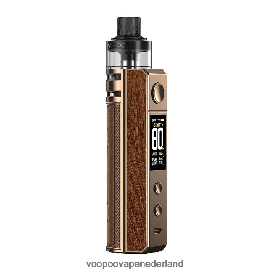 VOOPOO Coils Kopen - VOOPOO DRAG H80S pod-kit 064020245 gouden rozenhout