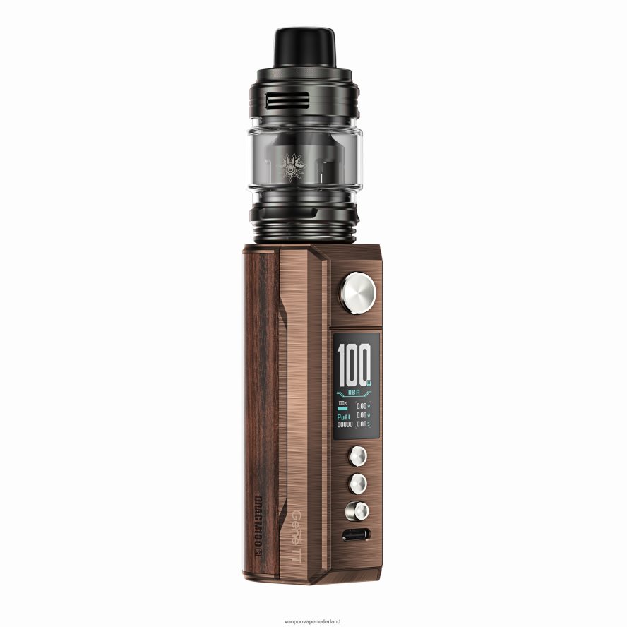 VOOPOO Coils Kopen - VOOPOO DRAG M100S mod-apparaat 064020275 antiek messing en padauk