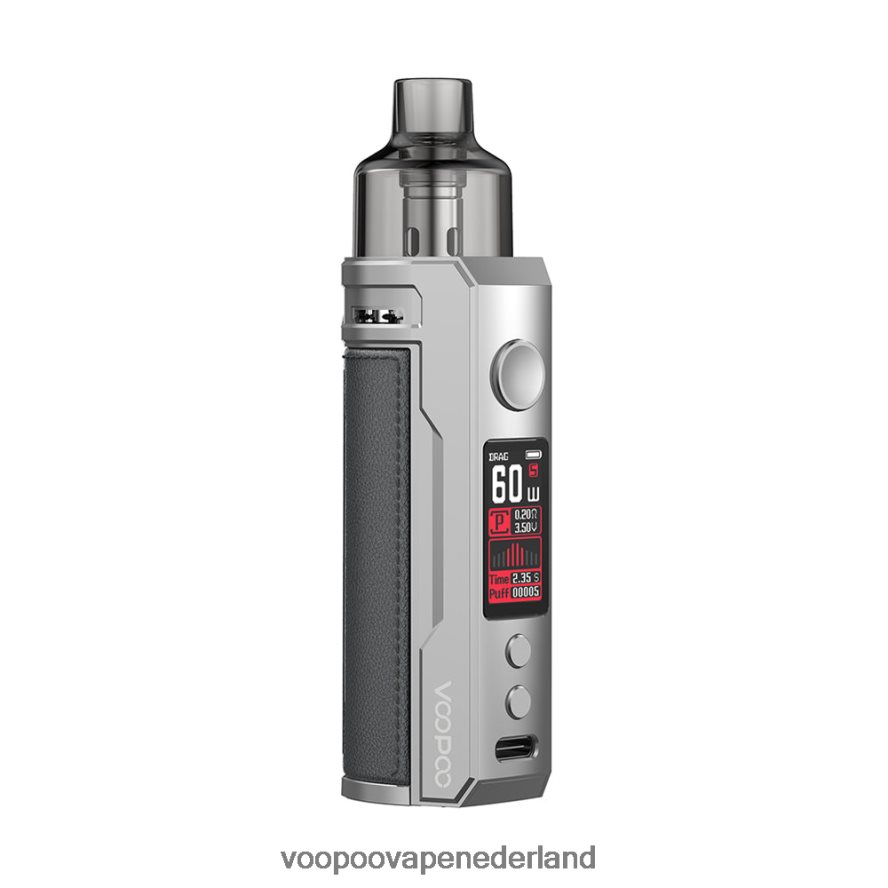 VOOPOO Kopen Nederland - VOOPOO DRAG S pod-mod-kit 064020204 zilver en donkergrijs