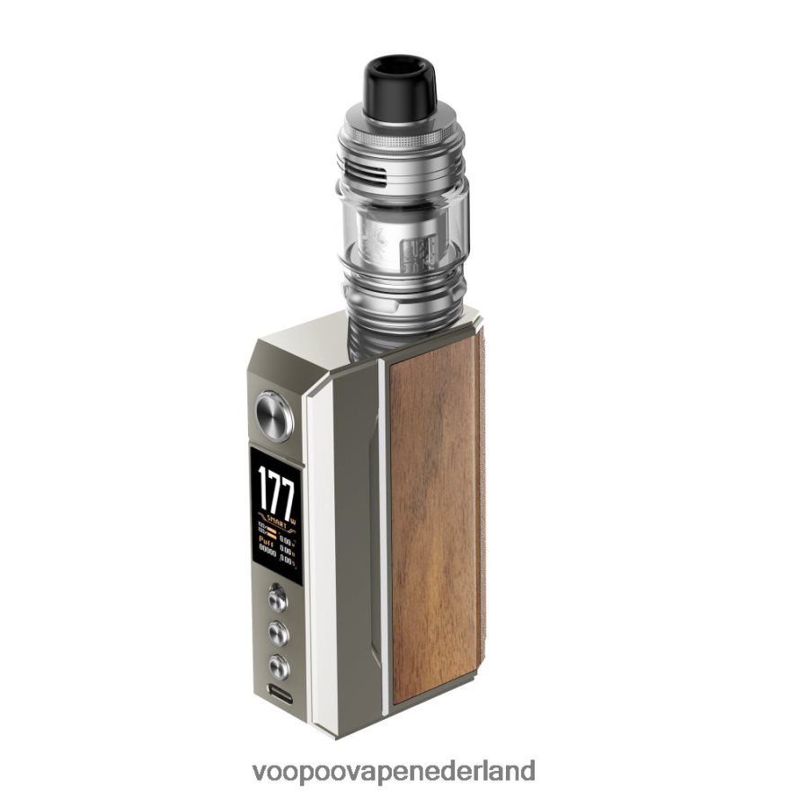 VOOPOO Vape Amsterdam - VOOPOO DRAG 4 uitrusting 064020163 bleek goud+walnoot
