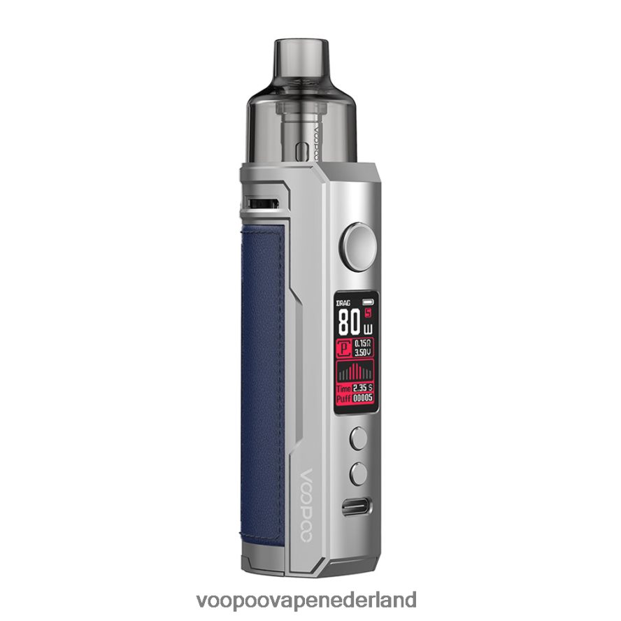 VOOPOO Vape Handleiding - VOOPOO DRAG X pod-mod-kit 064020179 zilver blauw