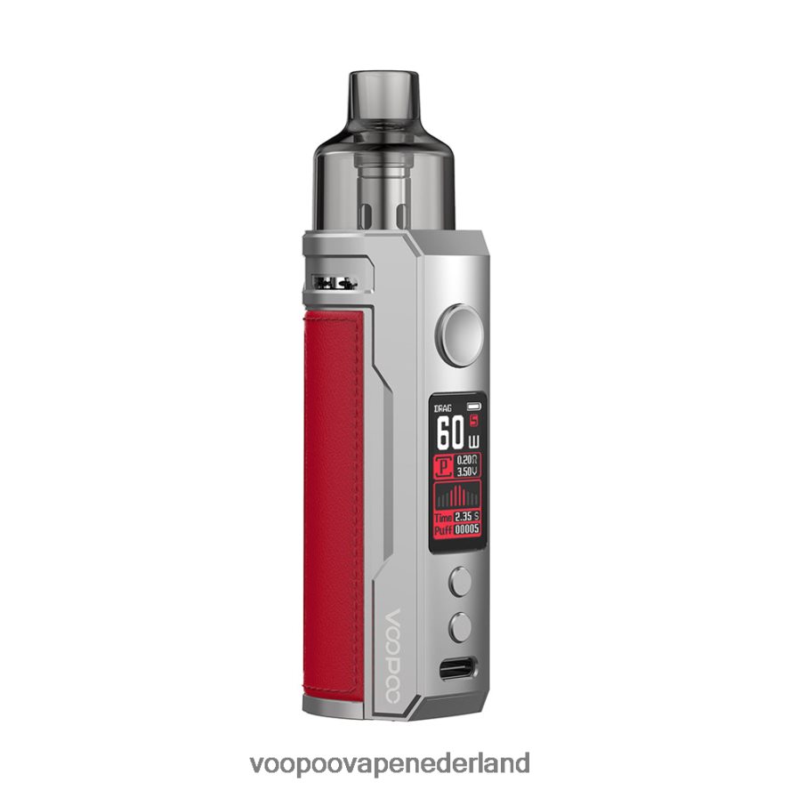 VOOPOO Vape Nederland - VOOPOO DRAG S pod-mod-kit 064020202 zilver rood
