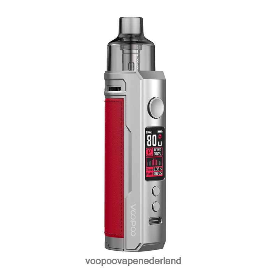 VOOPOO Vape Price - VOOPOO DRAG X pod-mod-kit 064020178 zilver rood