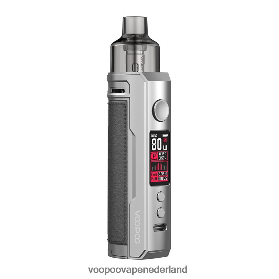 VOOPOO Vape Tank Nederland - VOOPOO DRAG X pod-mod-kit 064020180 zilver en donkergrijs