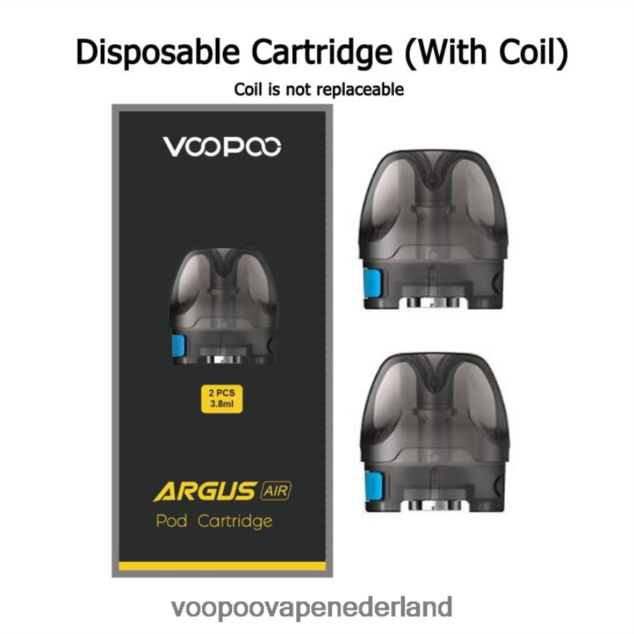 VOOPOO Coils Kopen - VOOPOO ARGUS AIR padcartridge (2 stuks) 064020535 Pod met 0,8 ohm spoel