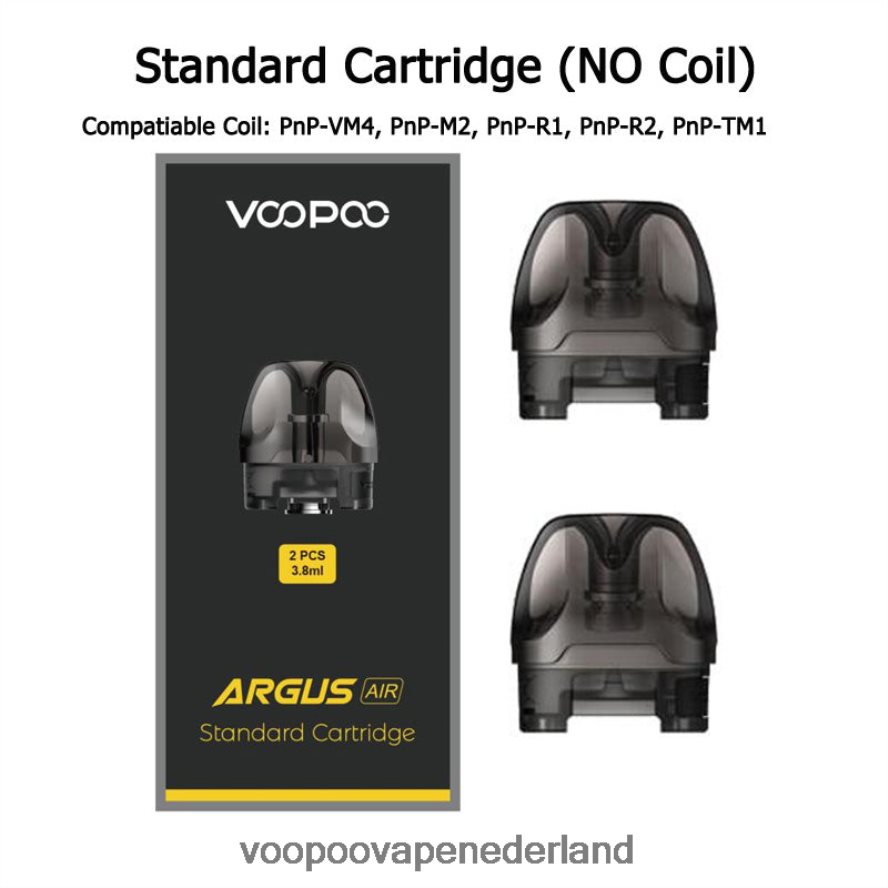 VOOPOO Vape Amsterdam - VOOPOO ARGUS AIR padcartridge (2 stuks) 064020513 standaard pod (leeg)