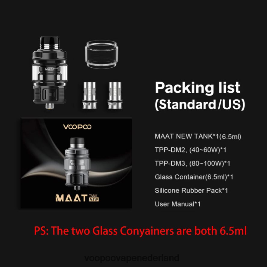 VOOPOO Nederland - VOOPOO MAAT tank nieuw 064020511 zwart