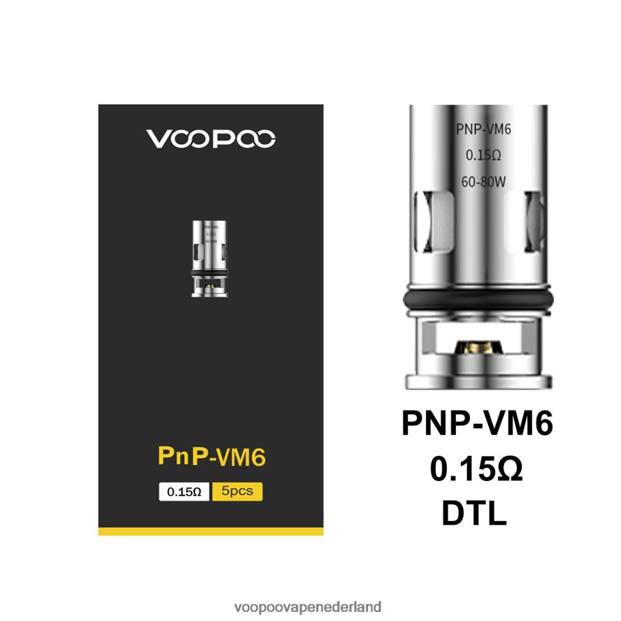 VOOPOO Vape Tank Nederland - VOOPOO PNP spoelen (5 stuks) 064020600 pnp-vm6