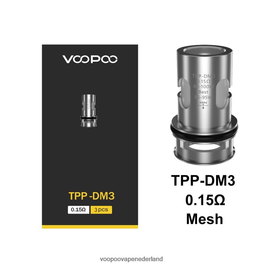 VOOPOO Vape Tank Nederland - VOOPOO TPP spoelen (3 stuks) 064020610 tpp-dm3
